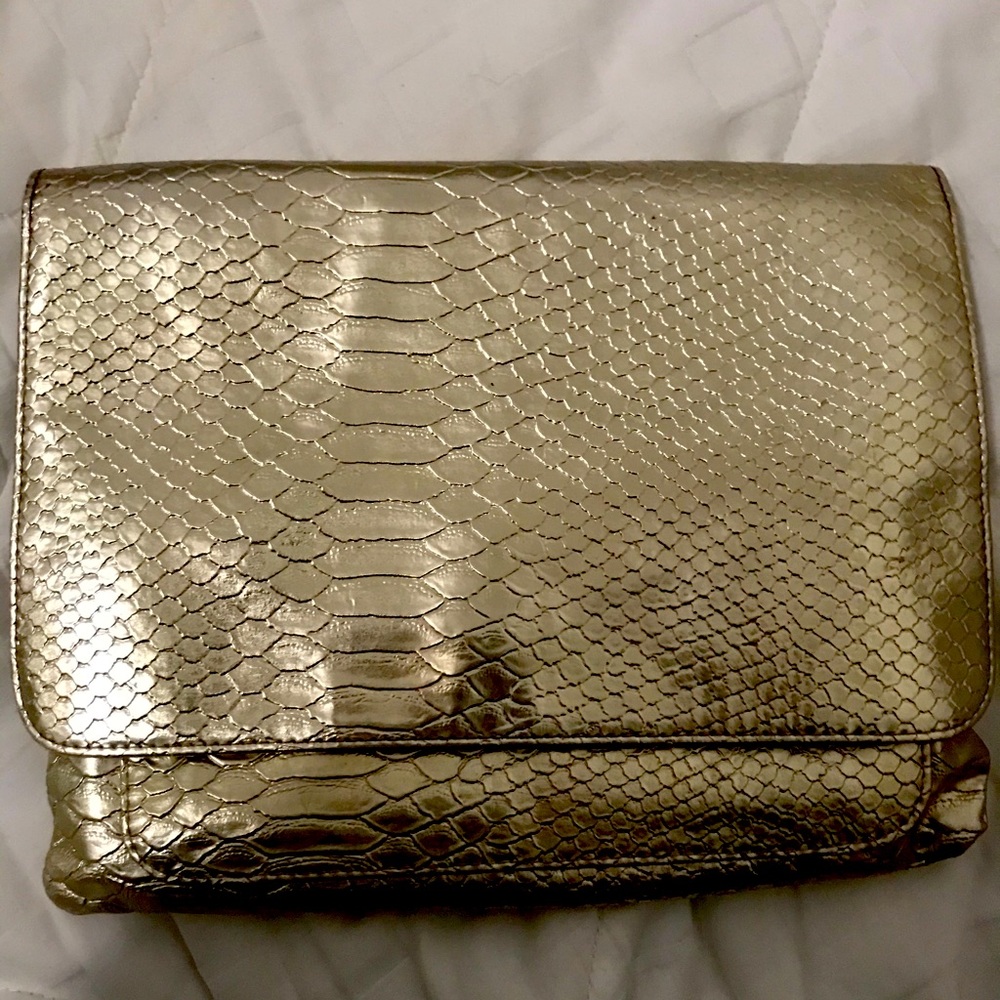 Gold hand bag